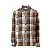 Knowledge Cotton Apparel Casual Shirts Brown, Herr