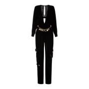 Elisabetta Franchi 110Ero Jumpsuit Black, Dam