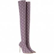 Elisabetta Franchi Over-knee Boots Purple, Dam