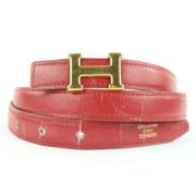 Hermès Vintage Bälte som är begagnat Red, Dam