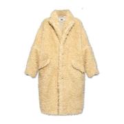 MM6 Maison Margiela Oversize fuskpälsjacka Beige, Dam