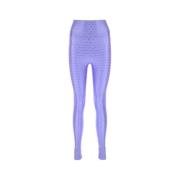 Andamane Utsmyckade stretch nylon leggings Purple, Dam