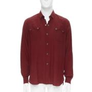 Saint Laurent Vintage Pre-owned Tyg toppar Red, Dam