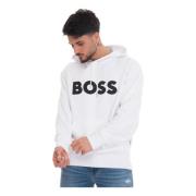 Boss Sullivan11 Maxi Logo Huvtröja White, Herr