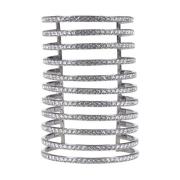 Amina Muaddi Silverkristallarmband Gray, Dam