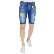 Local Fanatic Eleganta Jeansshorts för Män - 1046 Blue, Herr