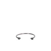 Alexander McQueen Tunt Skull Mässing Armband Gray, Dam