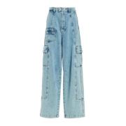 Essentiel Antwerp Frozen Cargo Jeans Blue, Dam