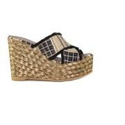 Espadrilles Wedges Yellow, Dam