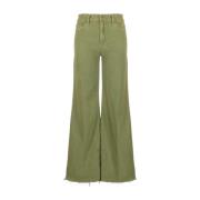 Mother Wide Jeans Green, Dam