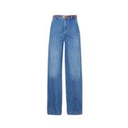 Liu Jo Stiliga Wide Leg Jeans Blue, Dam