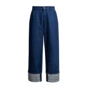 JW Anderson Blå Denim Jeans med Logodetalj Blue, Herr