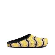 Marni Multifärgade vävda raffia slip-on sandaler Multicolor, Herr