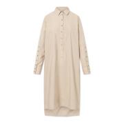 Rue De Tokyo Shirt Dresses Beige, Dam