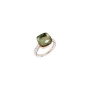 Pomellato Prasiolit Diamant Guld Ring Gray, Dam