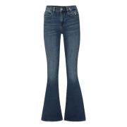 Frame Flared Jeans Blue, Dam