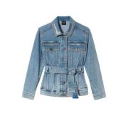 Twinset Jeansjacka med strass Blue, Dam