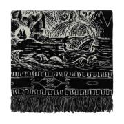 Alanui Broderad ullblandning Antarktisk Expeditionsscarf Multicolor, H...