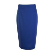 Lardini Blue Pencil Skirt in Wool Blue, Dam