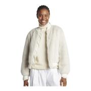 Blancha Faux Fur Shearling Jackor White, Dam