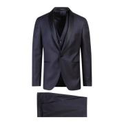 Tagliatore Lyxigt Single Breasted Suit Set Blue, Herr