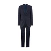 Boglioli Herrkostym i pinstripe ull Blue, Herr