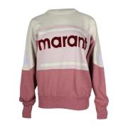 Isabel Marant Pre-owned Rosa Bomull Colorblock Logo Tröja Pink, Dam