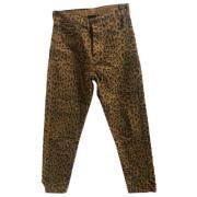 Saint Laurent Vintage Pre-owned Bomull jeans Brown, Dam