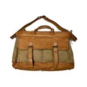 Campomaggi Canvas/Kalv Weekender Väska, Beige Beige, Unisex