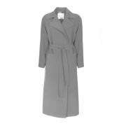 MVP wardrobe Långrock i Robe-stil med Fickor Gray, Dam