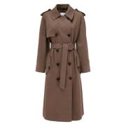 MVP wardrobe Oversized Bomull Trench Coat Brown, Dam