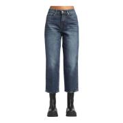 7 For All Mankind Beskurna jeans Blue, Dam