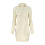 Blumarine Stickade klänningar Beige, Dam