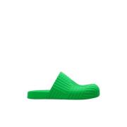 Bottega Veneta Embossed slides Green, Herr