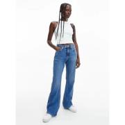 Calvin Klein Trendiga Wide Leg Jeans Blue, Dam