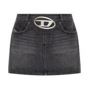 Diesel De-Ron-S2 mini jeanskjol Gray, Dam