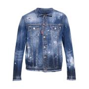 Dsquared2 Snygg Denimjacka för Män Blue, Herr