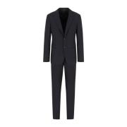 Giorgio Armani Single Breasted Suits Black, Herr