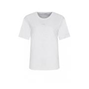 Guess Svart Tee Shirt med Hög Midja och Rhinestone Detaljer White, Dam