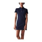 Lacoste Marinblå Polo Stil Klänning Blue, Dam