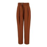 Max Mara Bomullsgabardin Morotsbyxor Brown, Dam