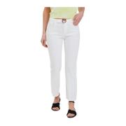 Pinko Tidlösa Boot Cut Jeans White, Dam