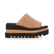 Stella McCartney Brandy Brun Korkkil Kilklackssandaler Brown, Dam