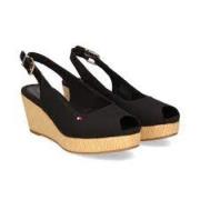 Tommy Hilfiger Ikonisk Elba Slingback Kilklack Black, Dam