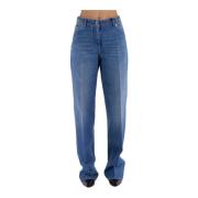 Versace Stone Wash Loose-fit Denim Jeans Blue, Dam