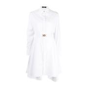 Versace Elegant Vit Skjortklänning White, Dam