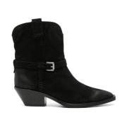 ASH Suede Velours Svart F23-Dustin03 Black, Dam