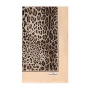 Dolce & Gabbana Leopardmönstrad Sidenhalsduk - KIM Dolcegabbana Beige,...