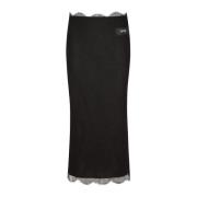 Dolce & Gabbana Svart kjol med dragkedja Black, Dam