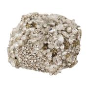 Dolce & Gabbana Silver Crystal Rhinestone Cloche Hatt Gray, Dam